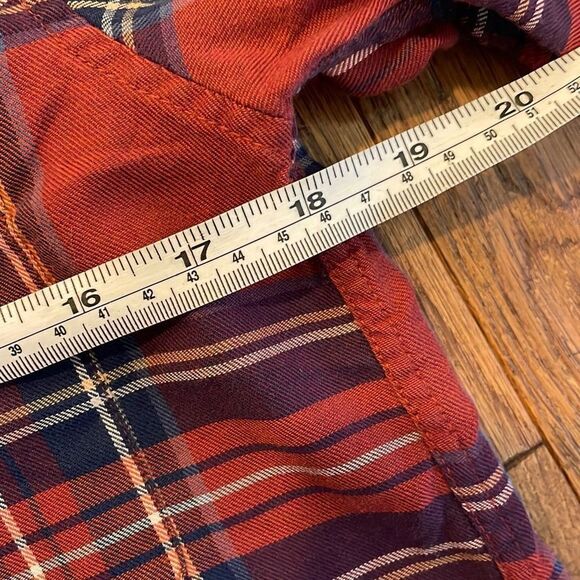 Lands End vintage cotton plaid button down size small - Picture 7 of 9